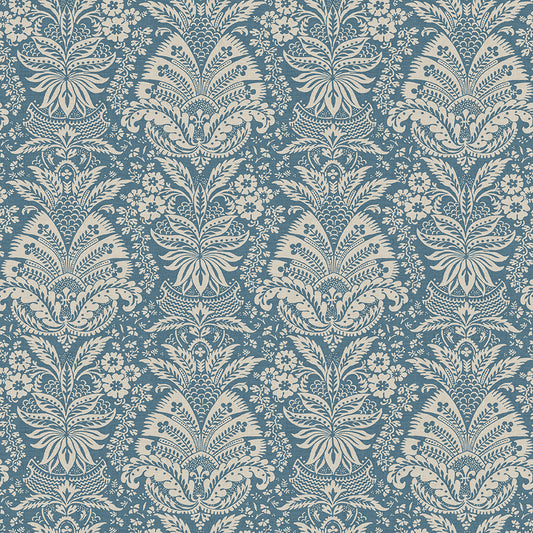 Nina Campbell | Bourton Damask fabric - Blue