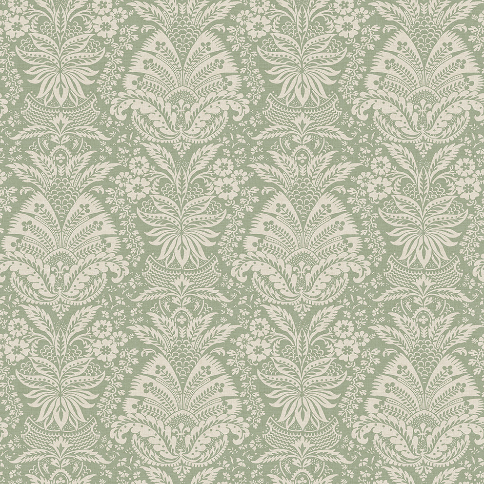 Nina Campbell | Bourton Damask fabric - Sage