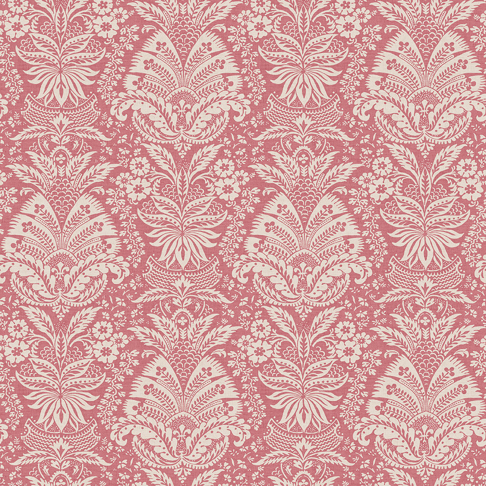 Nina Campbell | Bourton Damask fabric - Rose