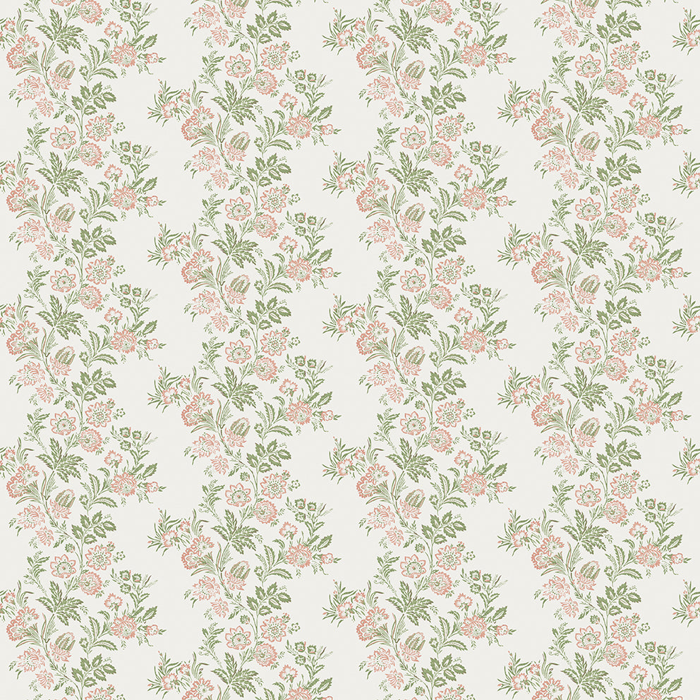 Nina Campbell | Bibury fabric - Blush / Green