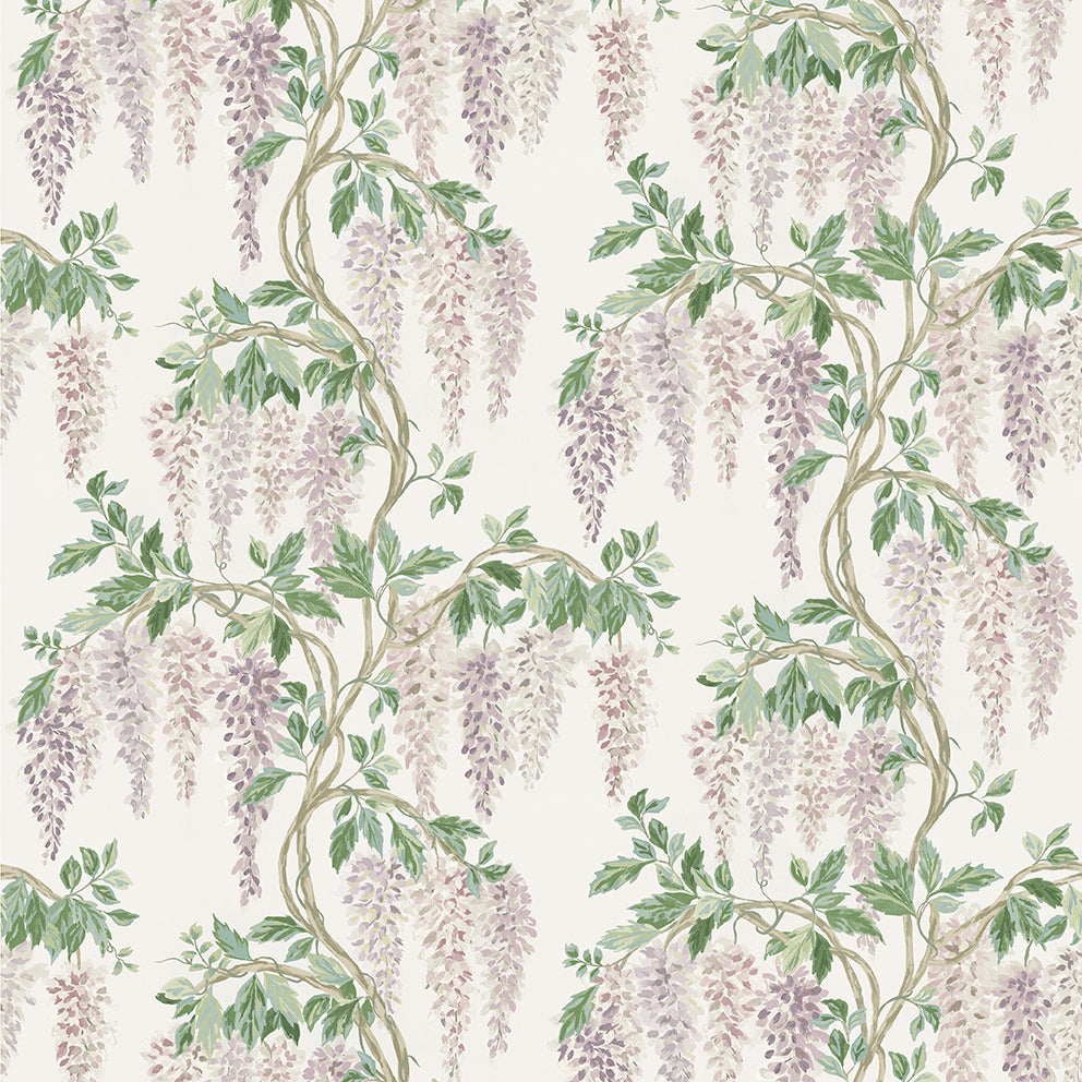 Nina Campbell | Wisteria Walk fabric - Lilac / Green