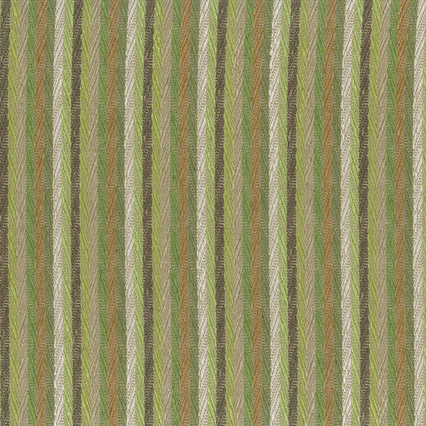 Nina Campbell | Popham fabric - Green / Chocolate