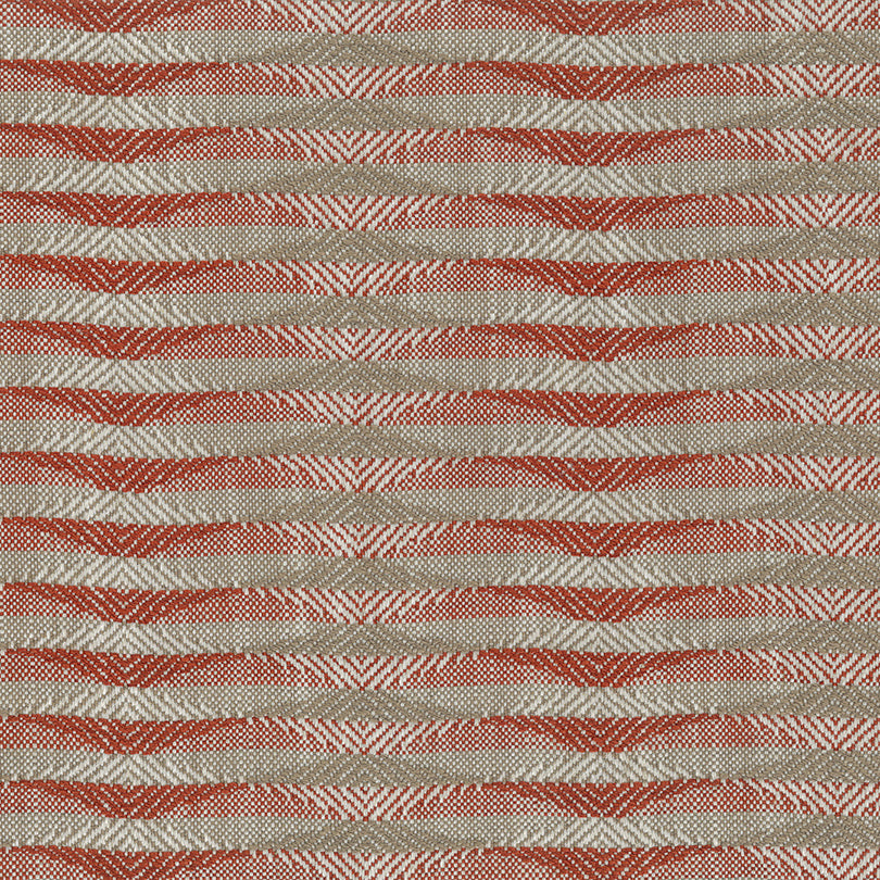 Nina Campbell | Kingham fabric - Russet / Taupe