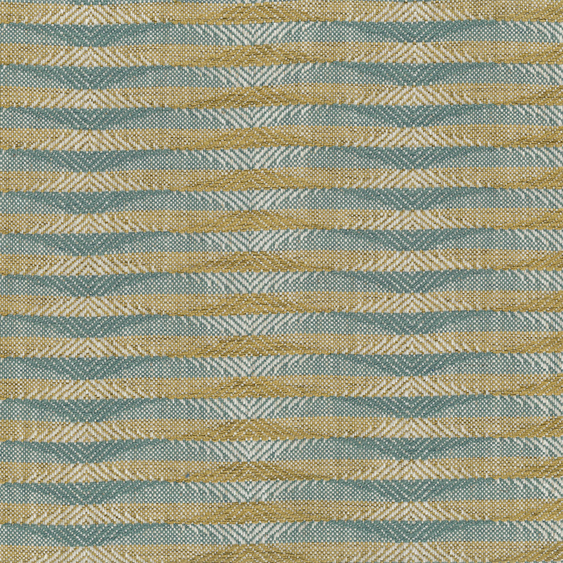 Nina Campbell | Kingham fabric - Aquamarine / Gold
