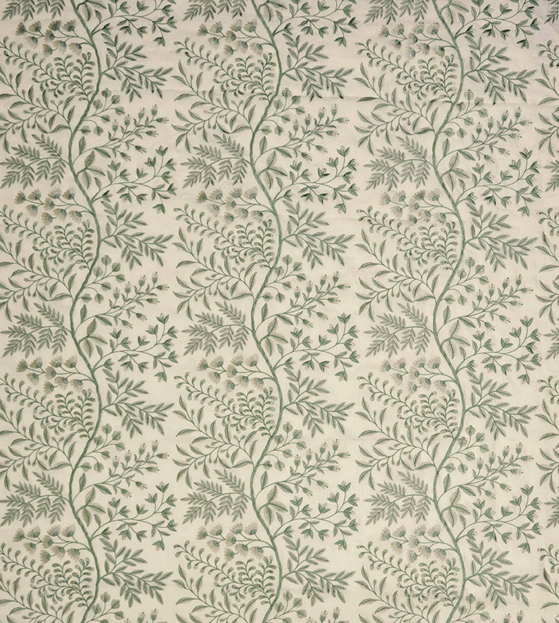 Nina Campbell | Lamballe fabric - Eucalyptus / Ivory