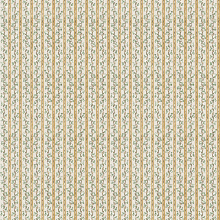 Nina Campbell | Odile fabric - Ochre / Sage