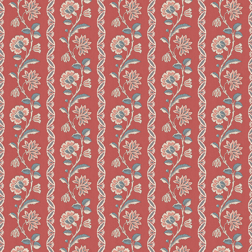 Nina Campbell | Bertin fabric - Red / Blue