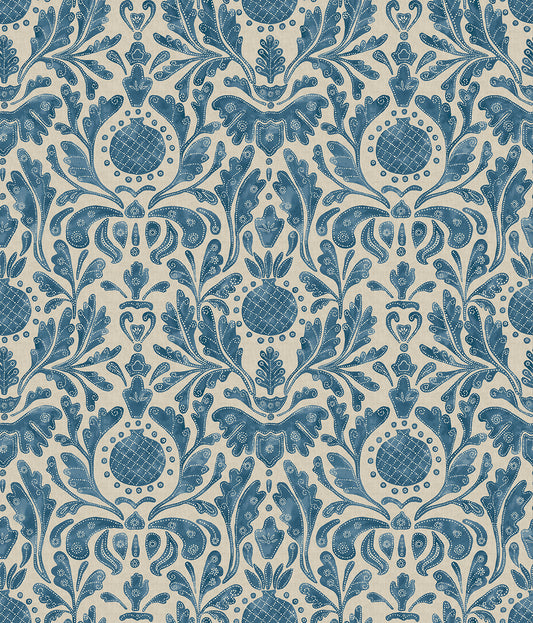 Nina Campbell | Castellane wallcovering - Indigo