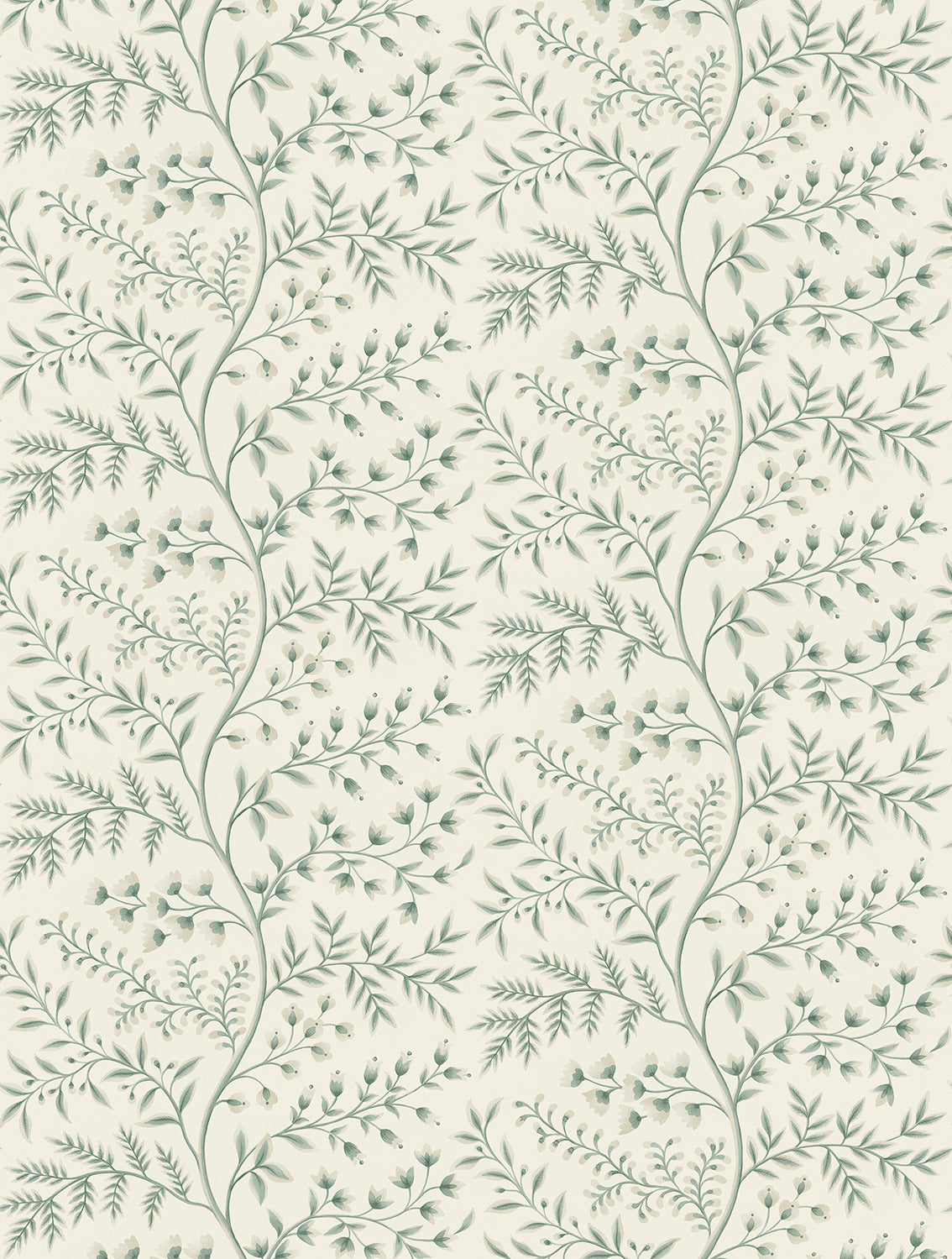 Nina Campbell | Lamballe Wallpaper wallcovering - Aqua / Ivory