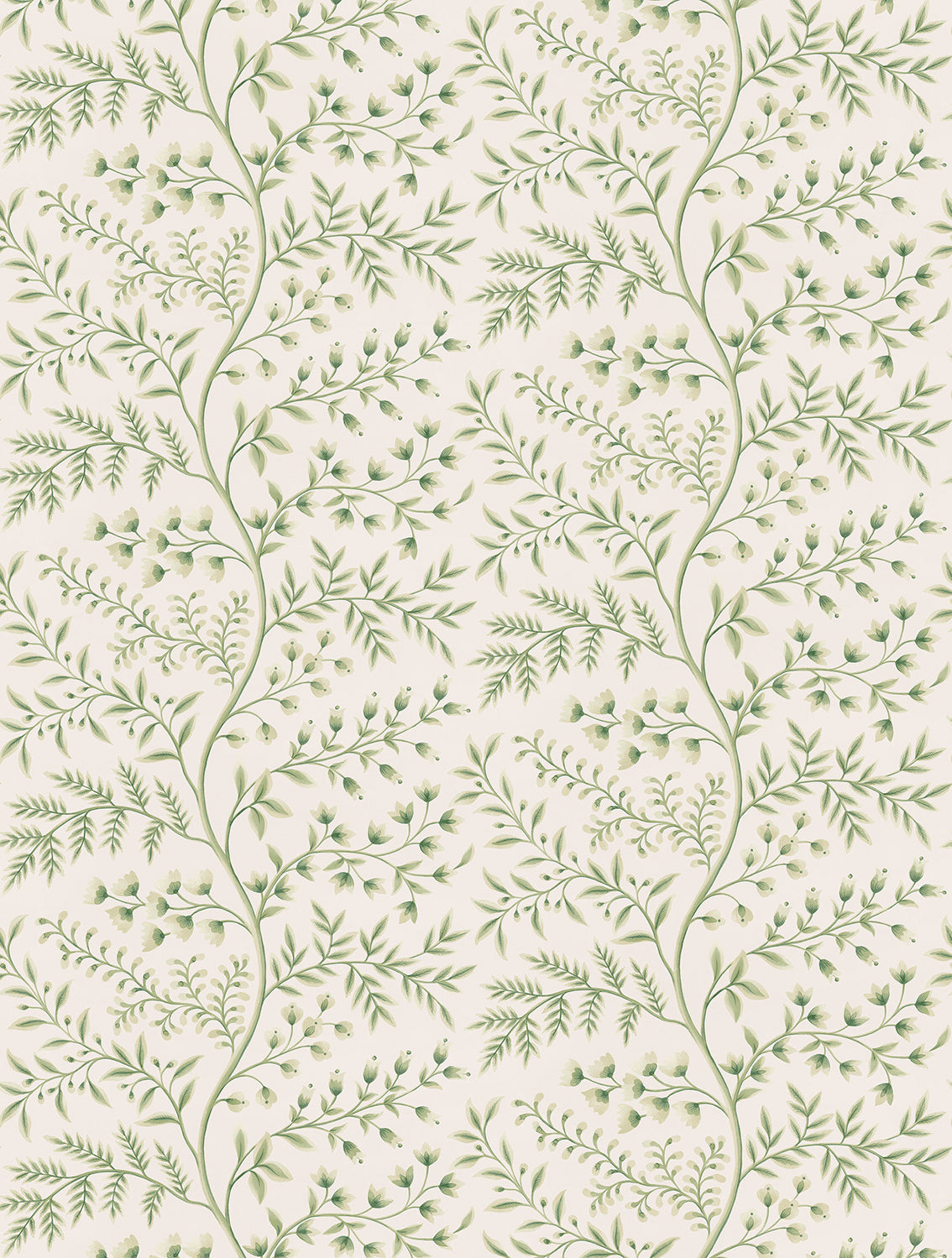 Nina Campbell | Lamballe Wallpaper wallcovering - Green / Ivory