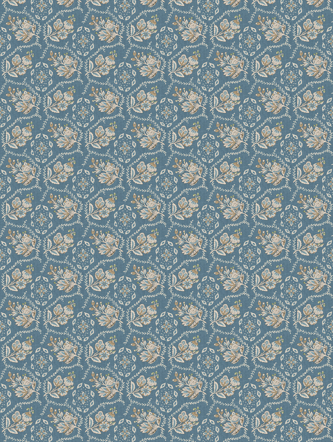 Nina Campbell | Pagelle Wallpaper wallcovering - Denim