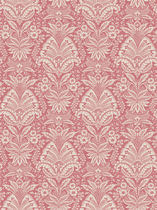 Nina Campbell | Bourton Damask Wallpaper wallcovering - Rose