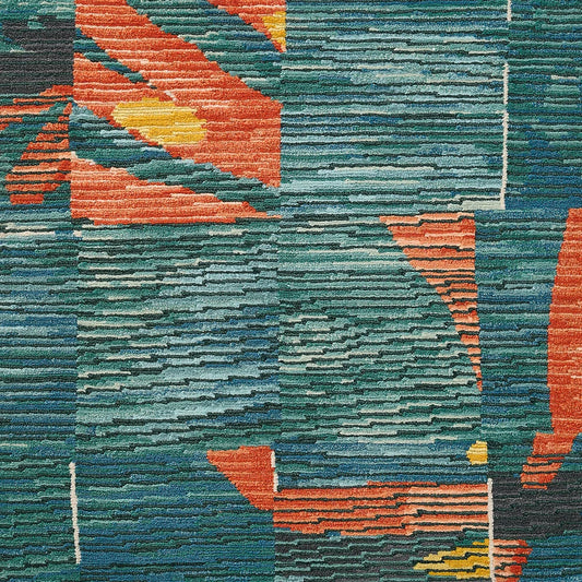 Pierre Frey Plissé Plumes - Turquoise