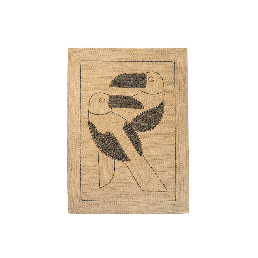 Elitis | DIEGO ET FRIDA Natural black 180X250 - 81 - DIEGO ET FRIDA Outdoor Natural black