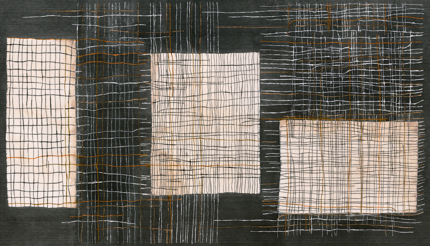 Elitis | Cérès Sashiko 5,60m x 3,20m - 01 - Entre chaîne et trame