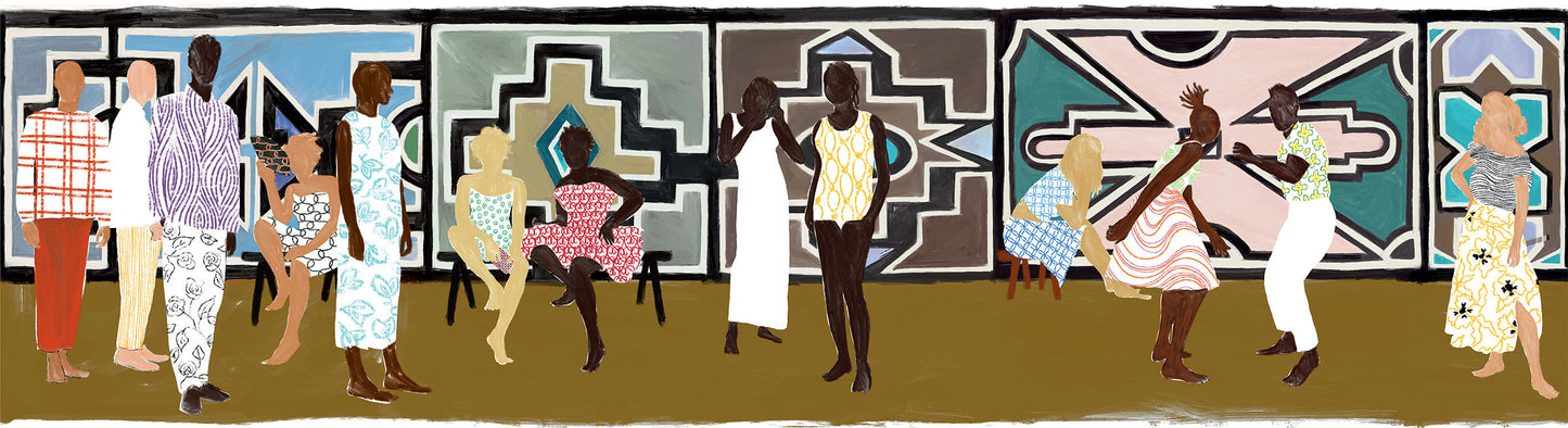 Elitis | Panoramique 360° Ndébélé 11m x 3m - 01 - Ndebele