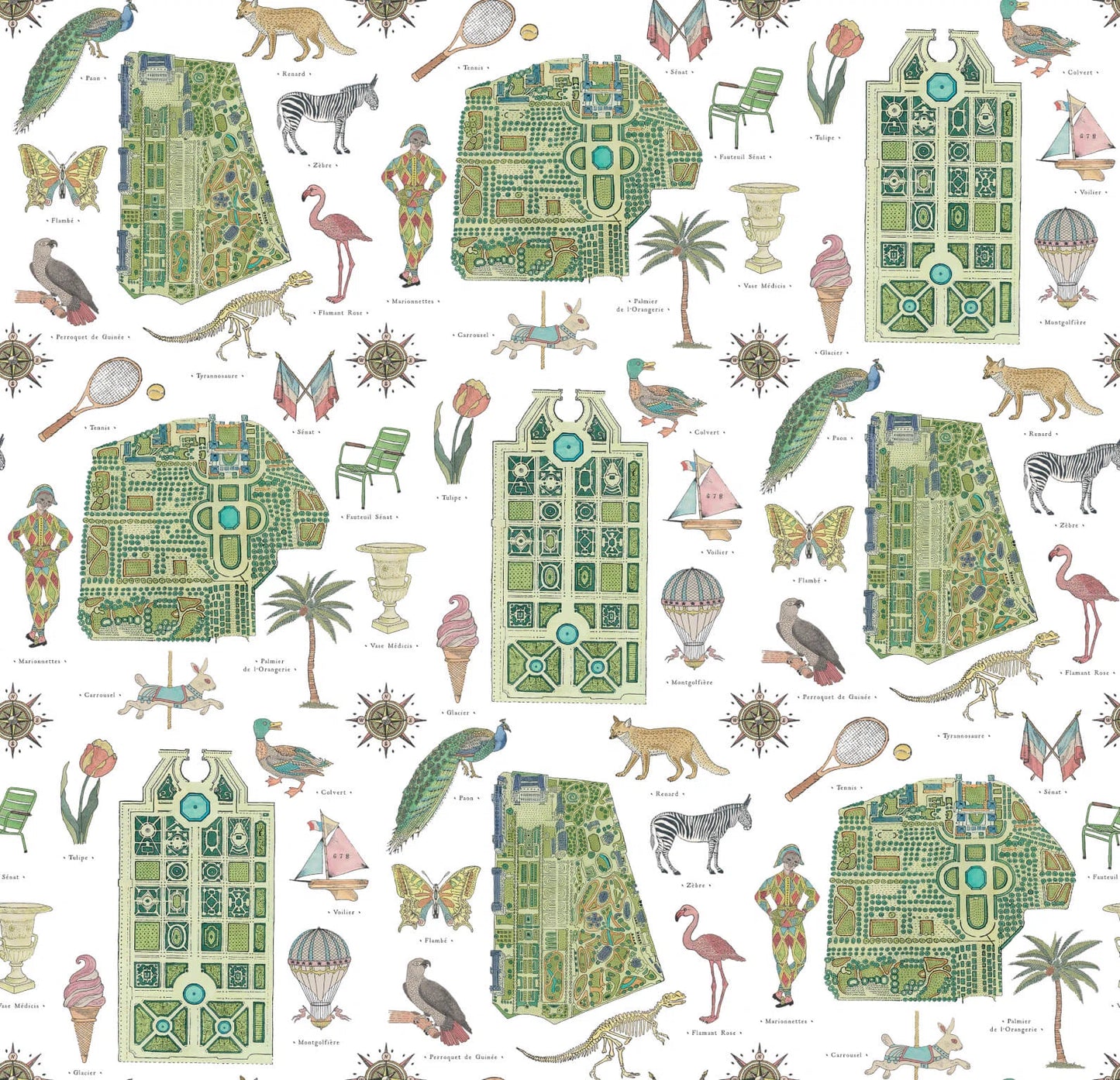 Pierre Frey Jardins Parisiens - Vert Jardin