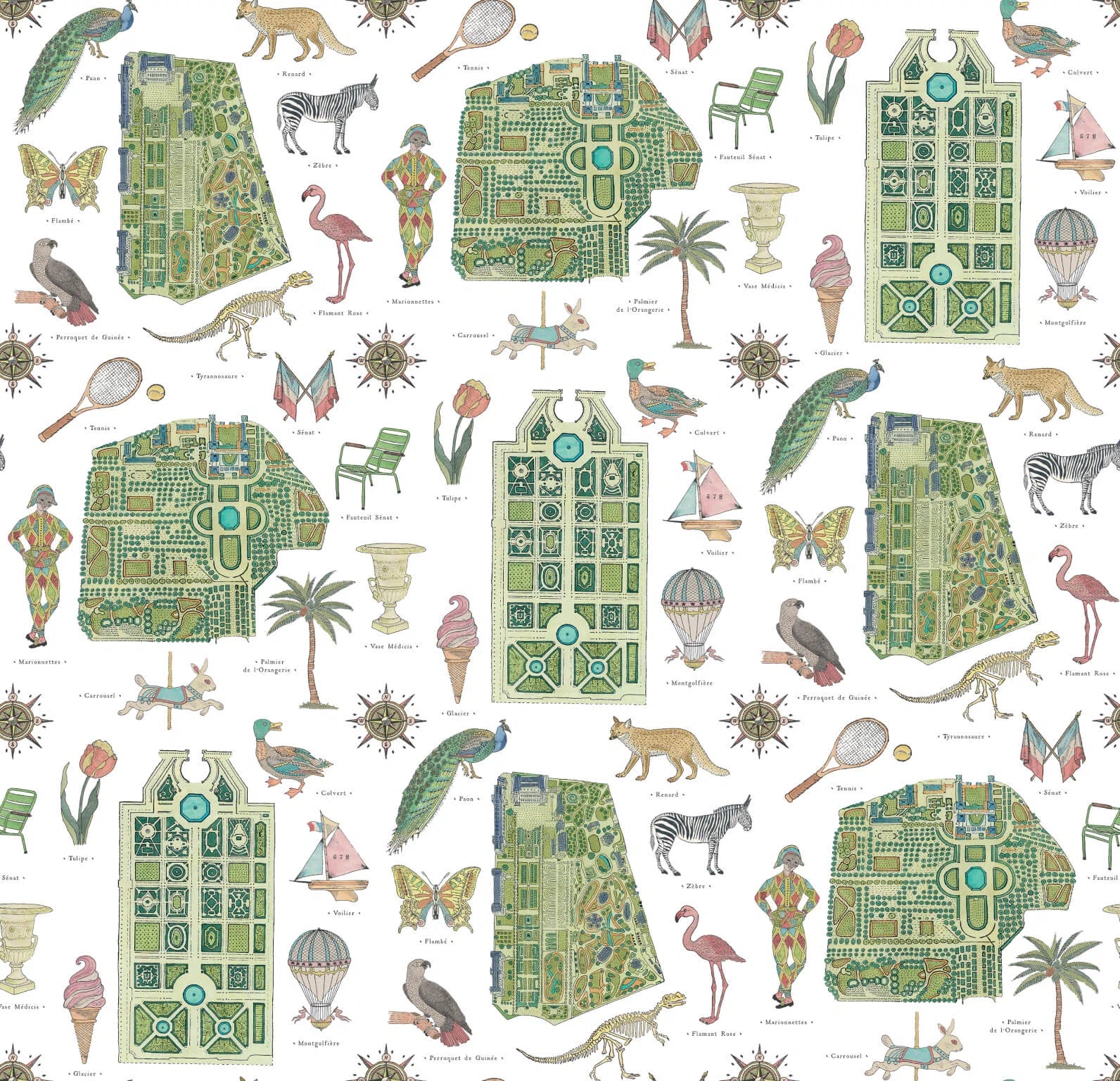 Pierre Frey Jardins Parisiens - Vert Jardin