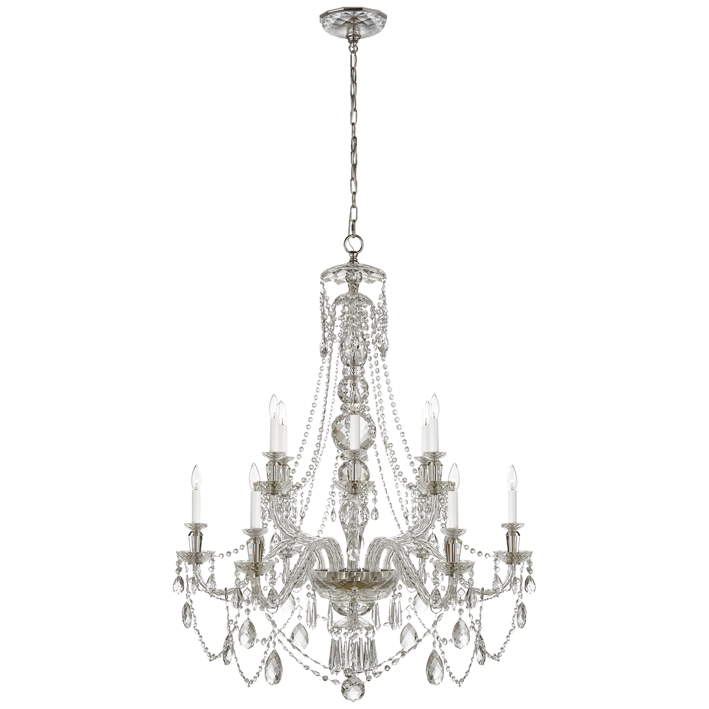 Daniela Medium Two-Tier Chandelier - Crystal