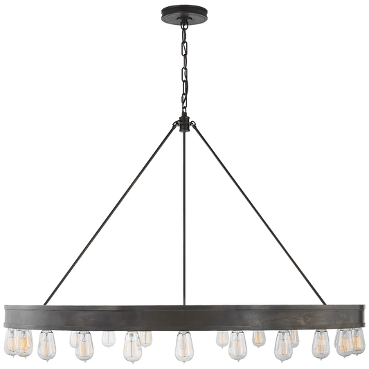 Roark 50 Modular Ring Chandelier - Aged Iron