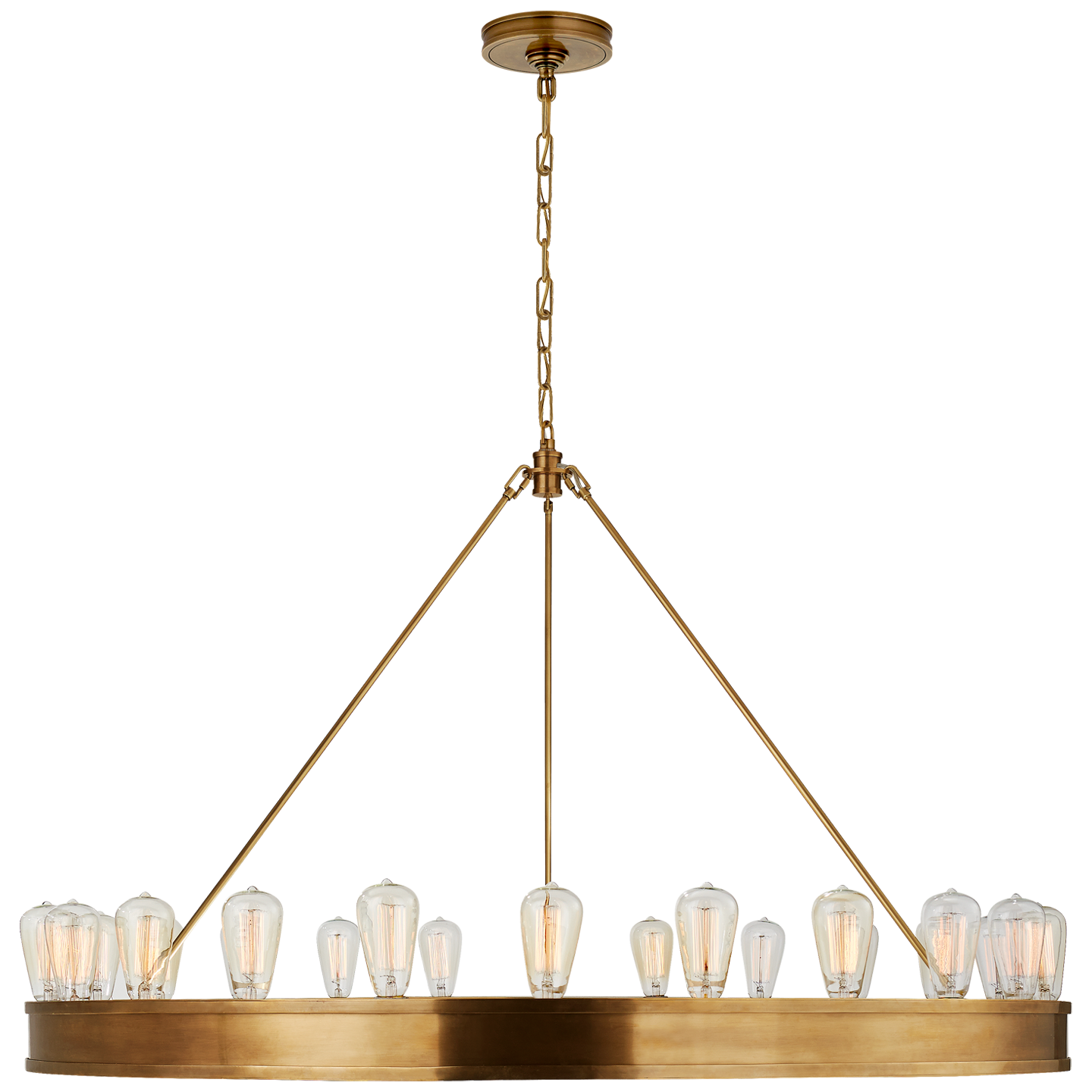 Roark 50 Modular Ring Chandelier - Natural Brass