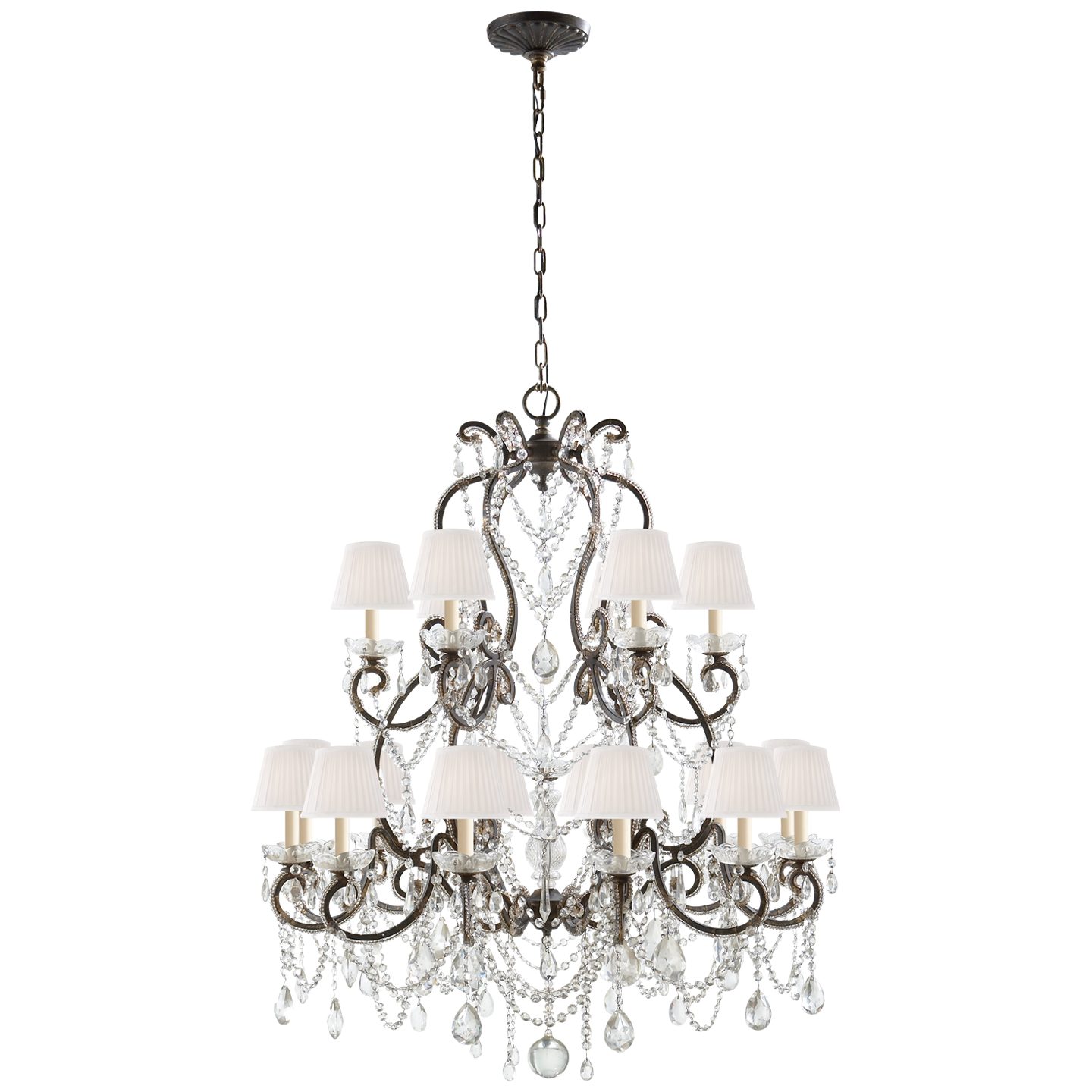 Adrianna Medium Chandelier in Antiqued Gild
