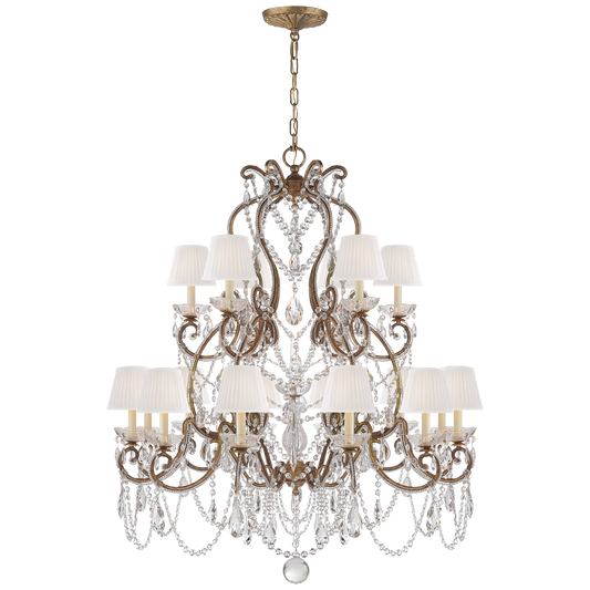 Adrianna Medium Chandelier in Gilded Iron