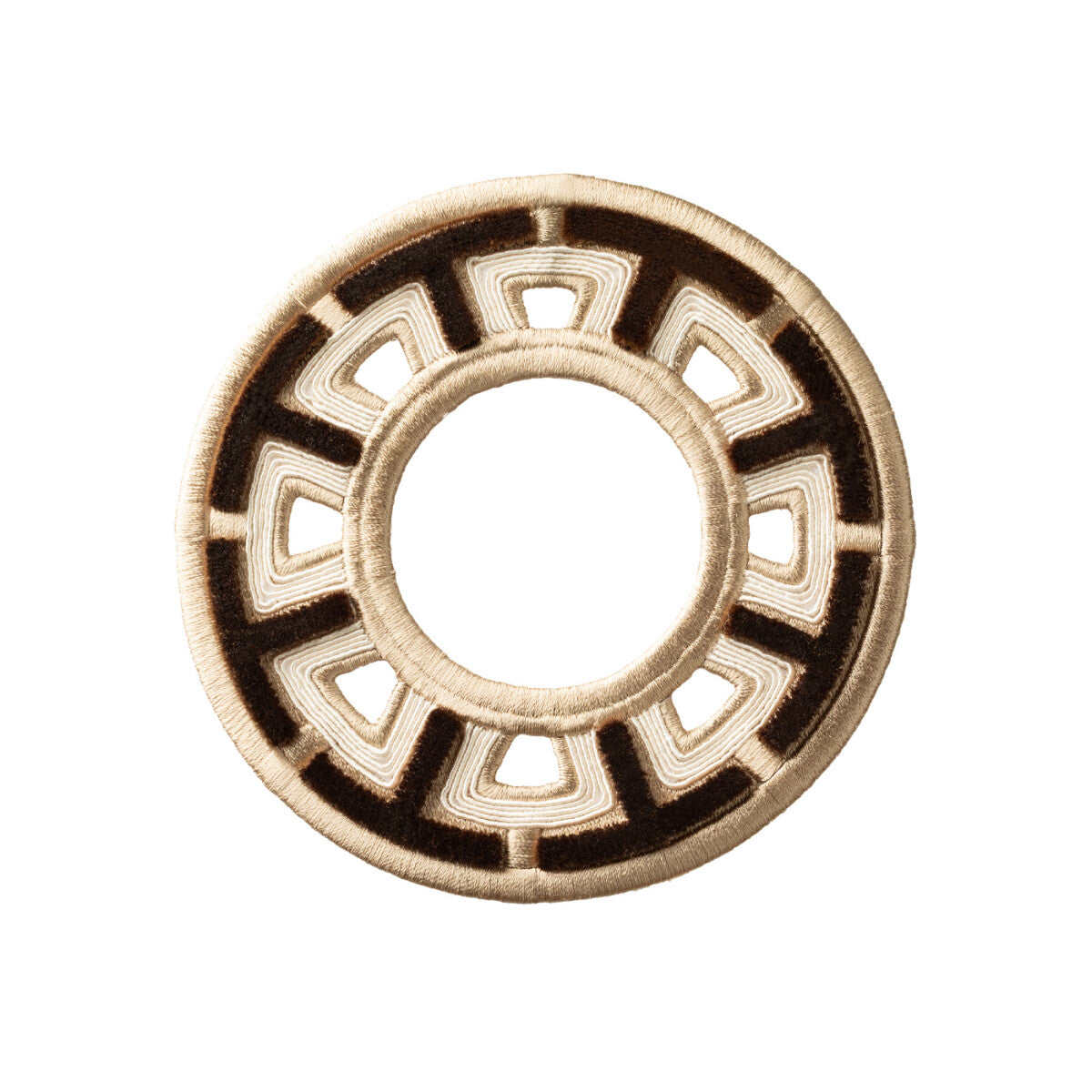 Heliara Velvet Rosette — Walnut