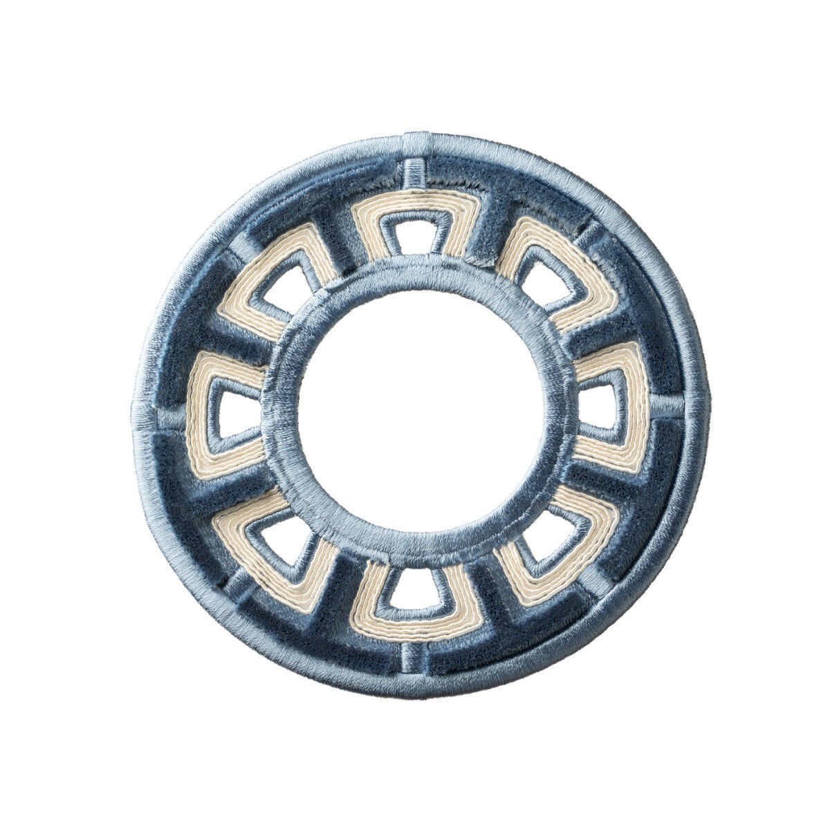Heliara Velvet Rosette — Porcelain Blue