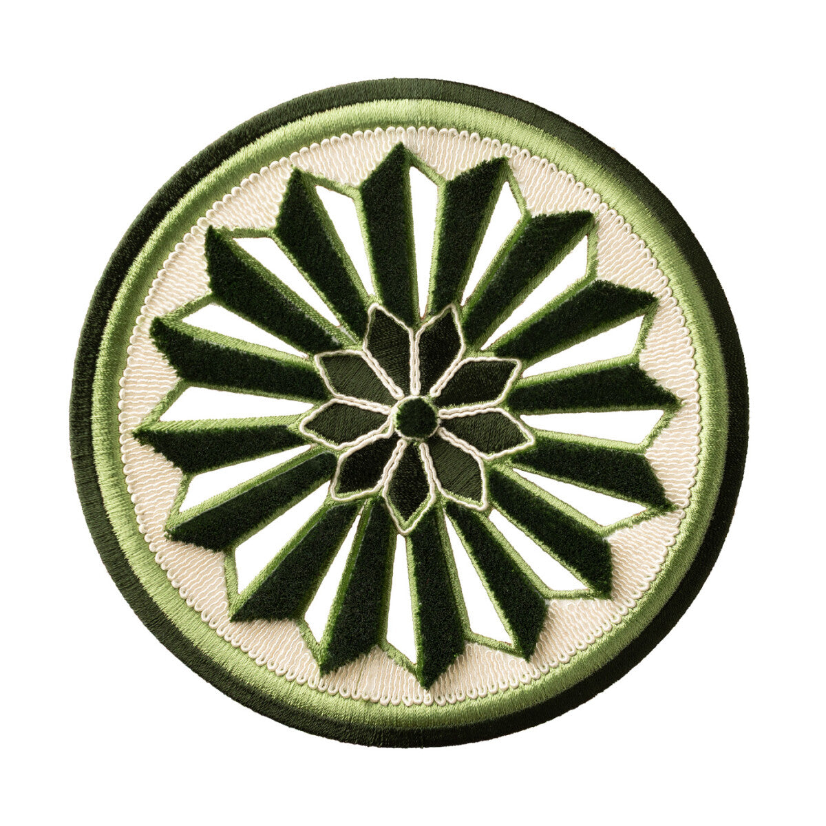 Tracery Velvet Rosette — Leaf