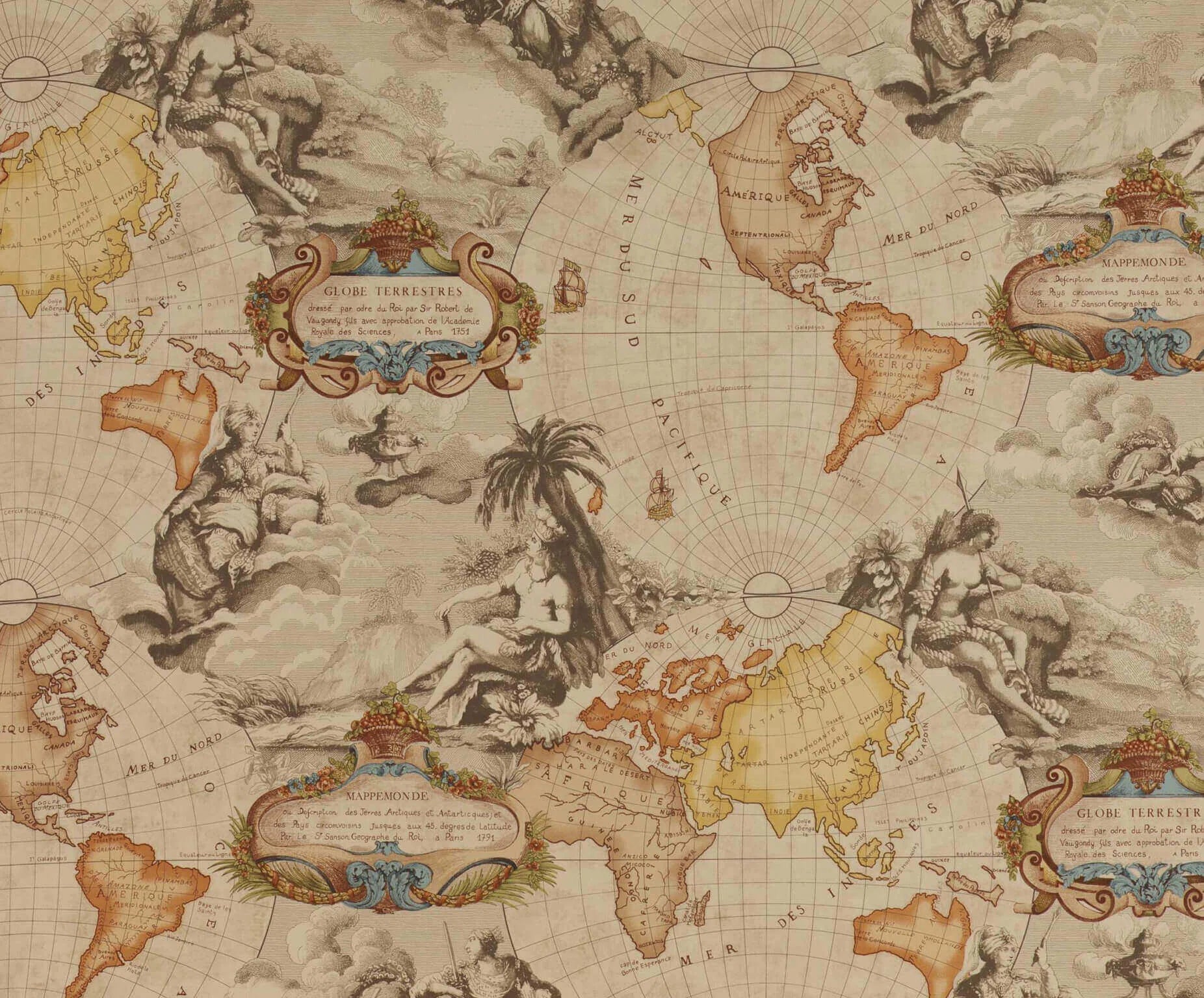 Pierre Frey Planisphere - Miel