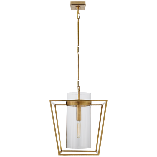 Presidio Small Lantern - Hand-Rubbed Antique Brass