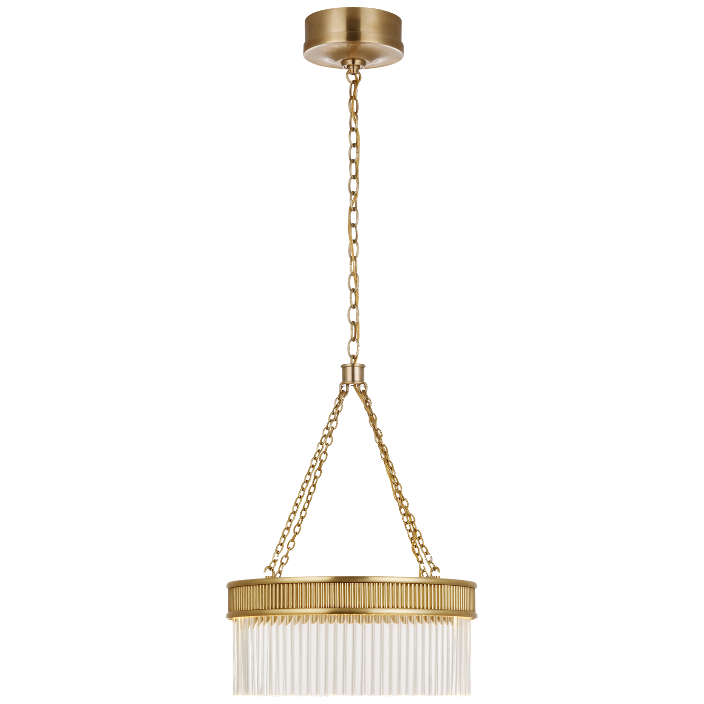 Menil Medium Chandelier - Soft Brass