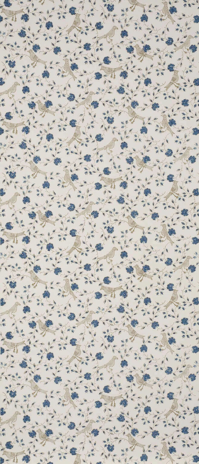 Pierre Frey Wallpaper Bengali - Old Blue