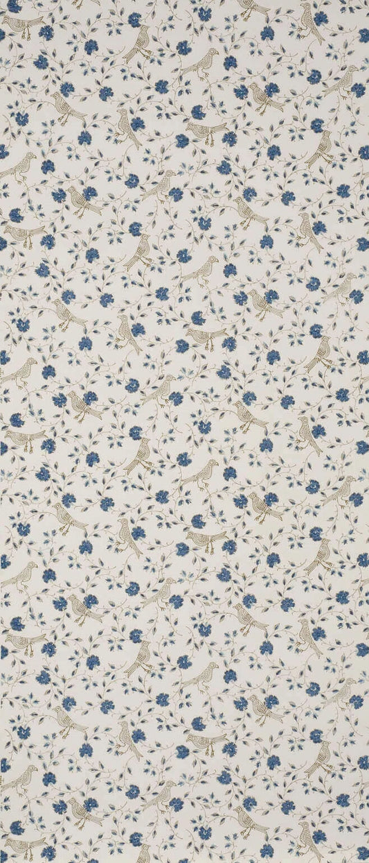 Pierre Frey Wallpaper Bengali - Old Blue