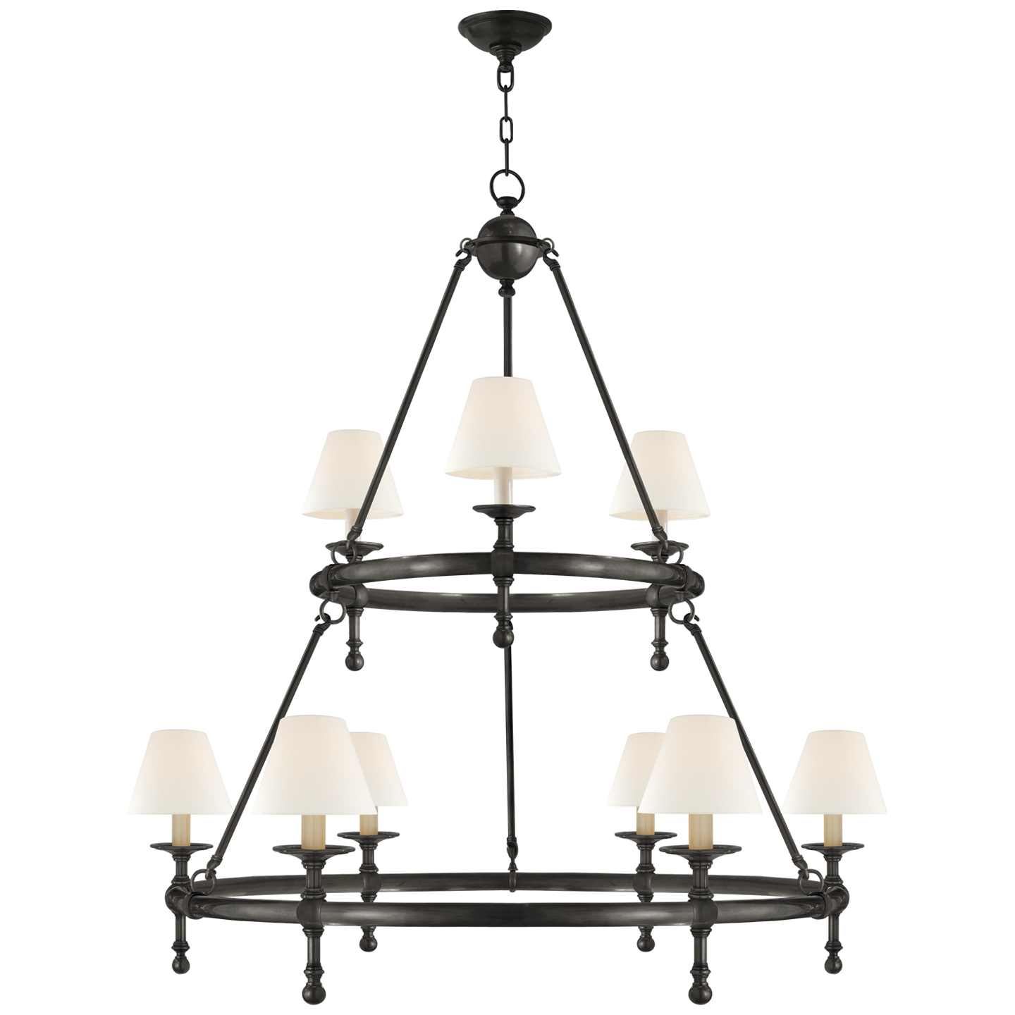 Visual Comfort | Chapman & Myers | Classic Two-Tier Ring Chandelier