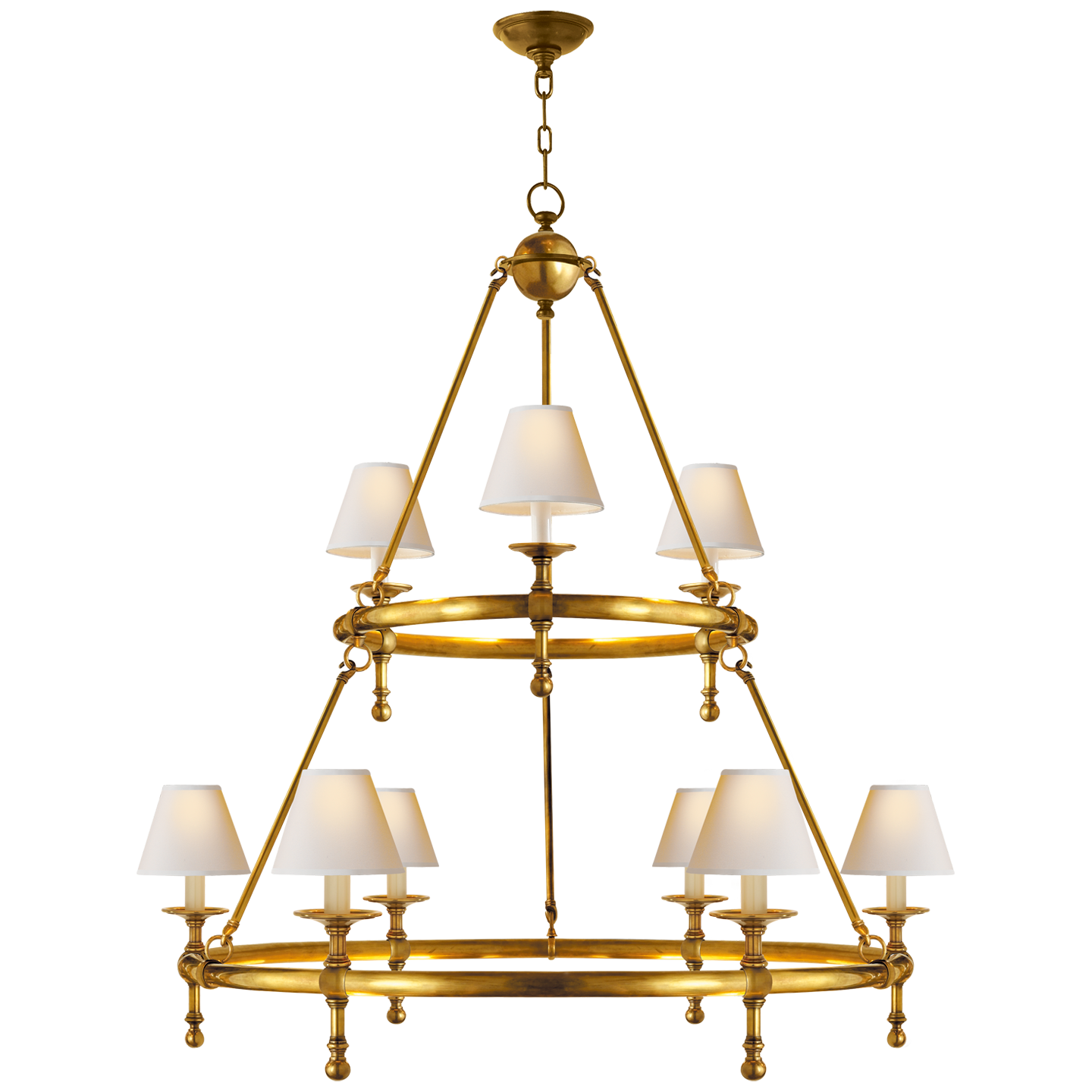 Visual Comfort | Chapman & Myers | Classic Two-Tier Ring Chandelier