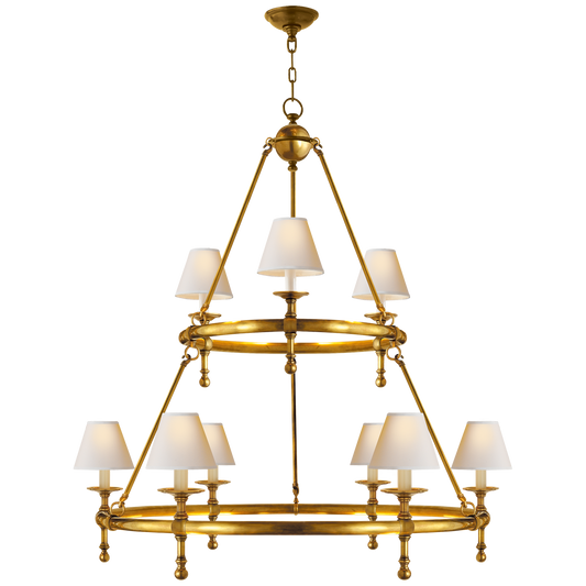 Visual Comfort | Chapman & Myers | Classic Two-Tier Ring Chandelier