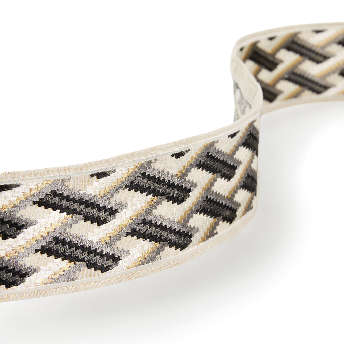 Osborne & Little | Taniska Braid fabric - Black / Ivory