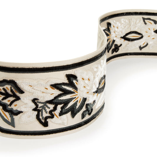 Osborne & Little | Banyan Braid fabric - Black / Ivory
