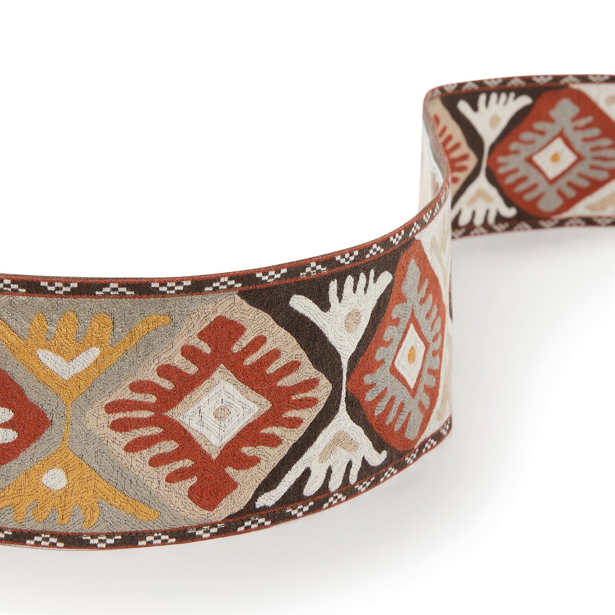 Osborne & Little | Sevara Braid fabric - Black / Rust