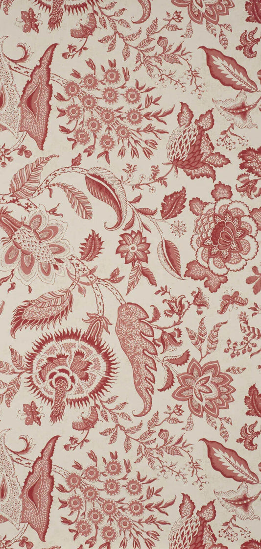 Pierre Frey Wallpaper Septeuil - Pink Red
