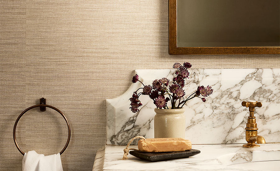 Pierre Frey Romo | Ciro Embossed Wallcovering – Doeskin — scenography