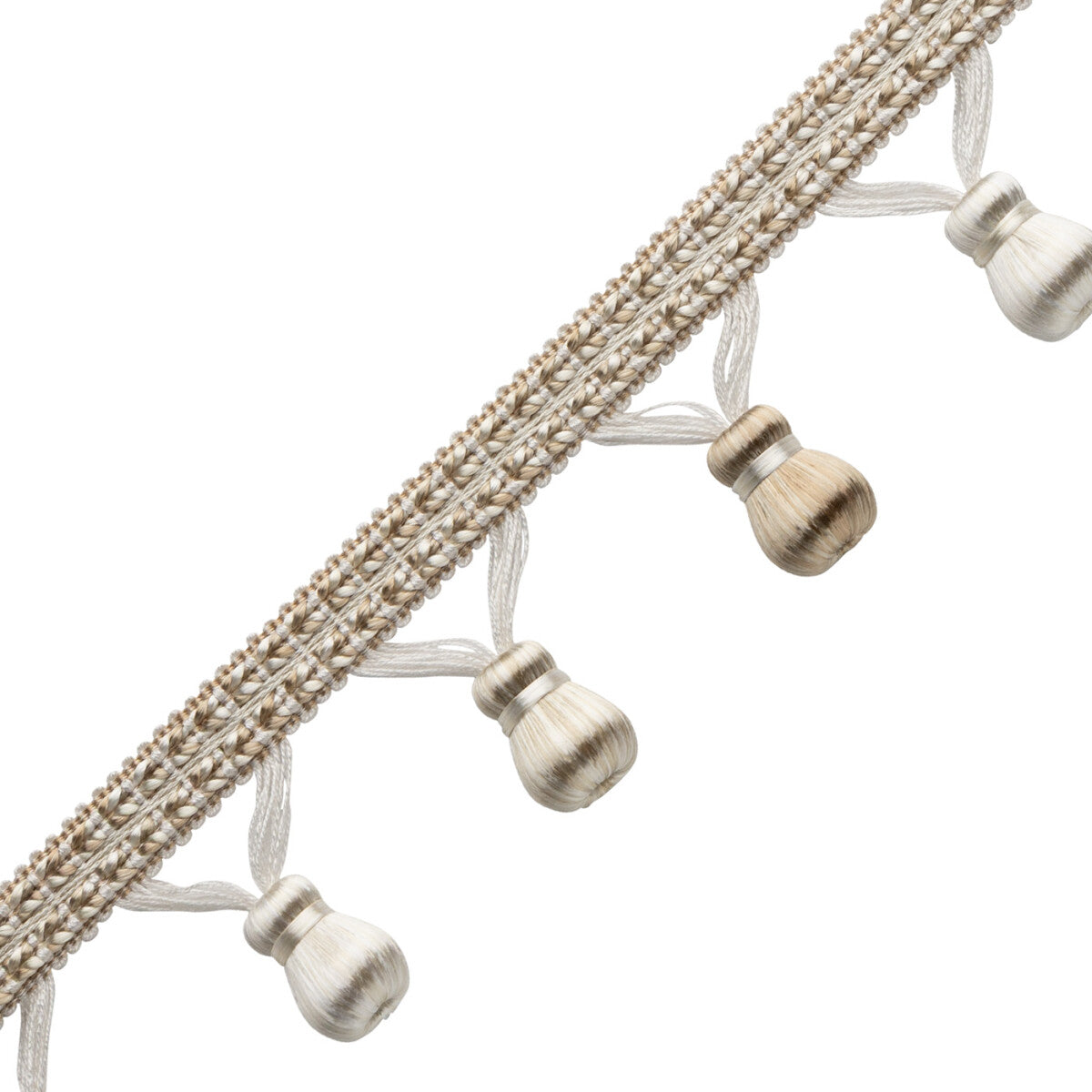 Katerina Beaded Fringe — Bisque