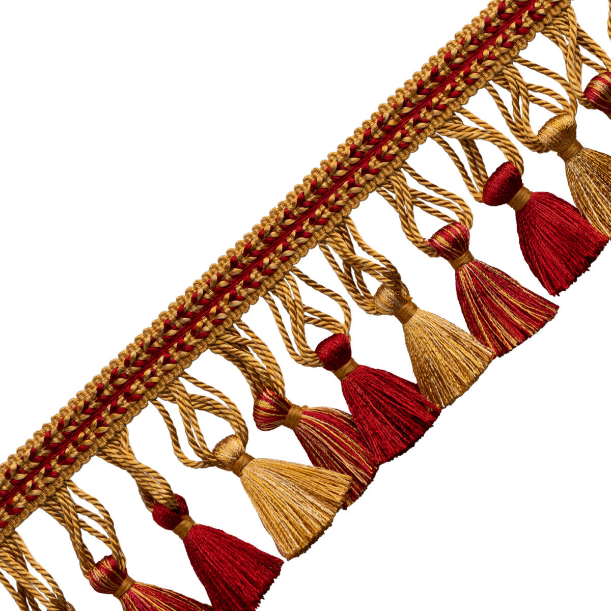 Katerina Tassel Fringe — Gilded Vermillion