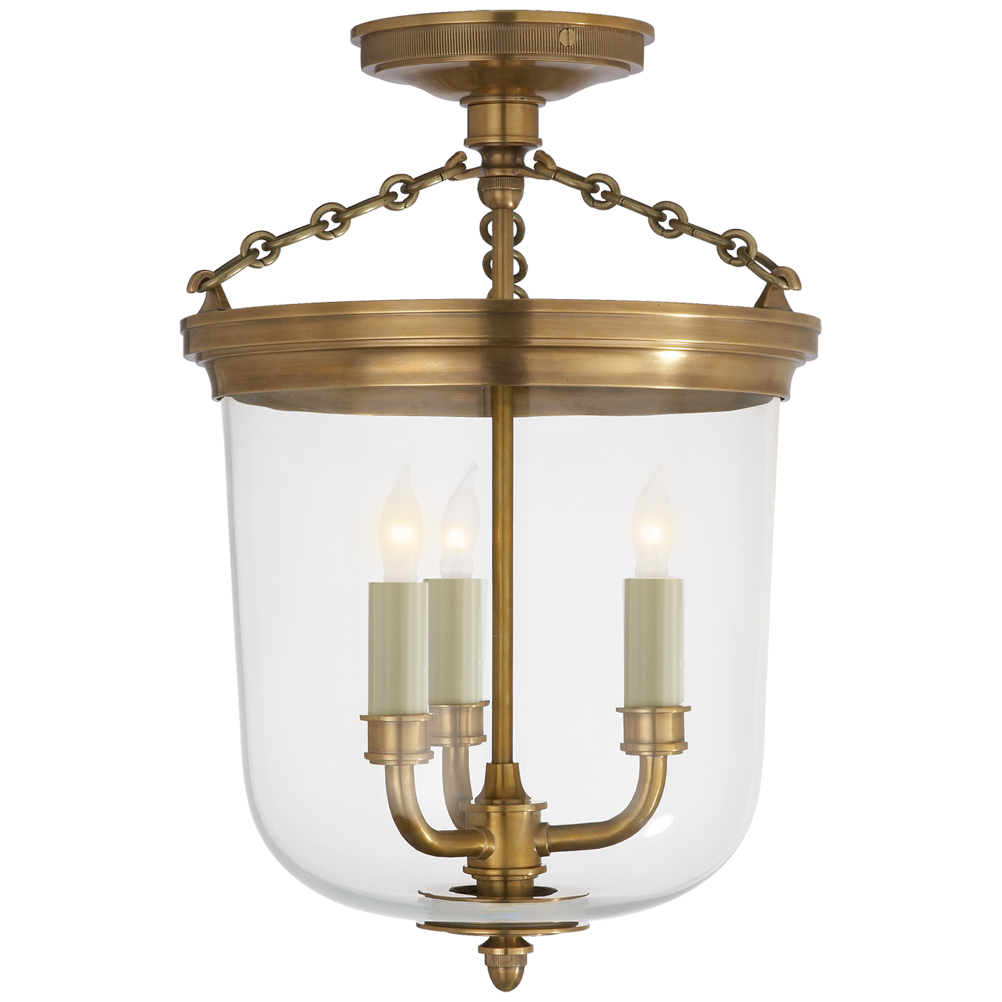 Merchant Semi-Flush - Hand-Rubbed Antique Brass