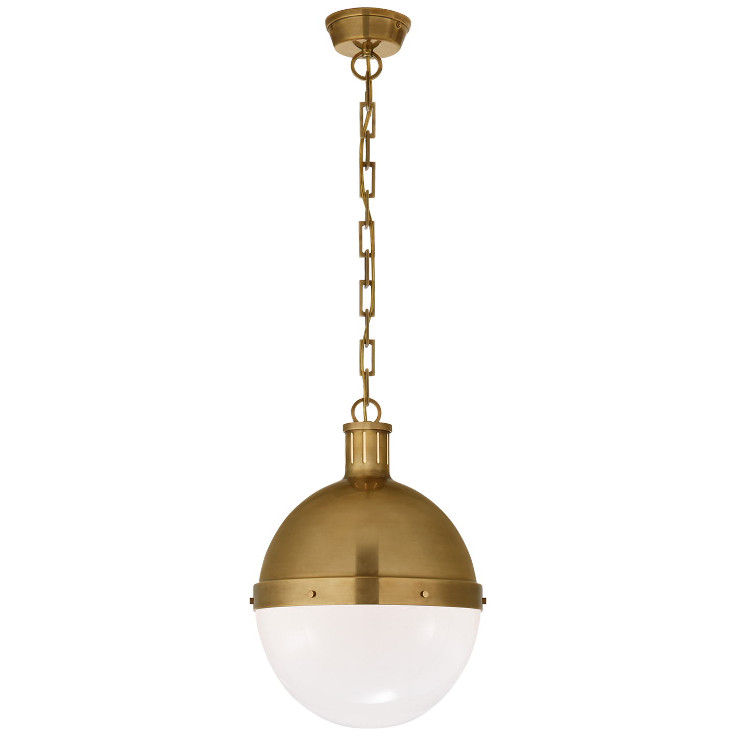 Hicks Large Pendant in Hand-Rubbed Antique Brass