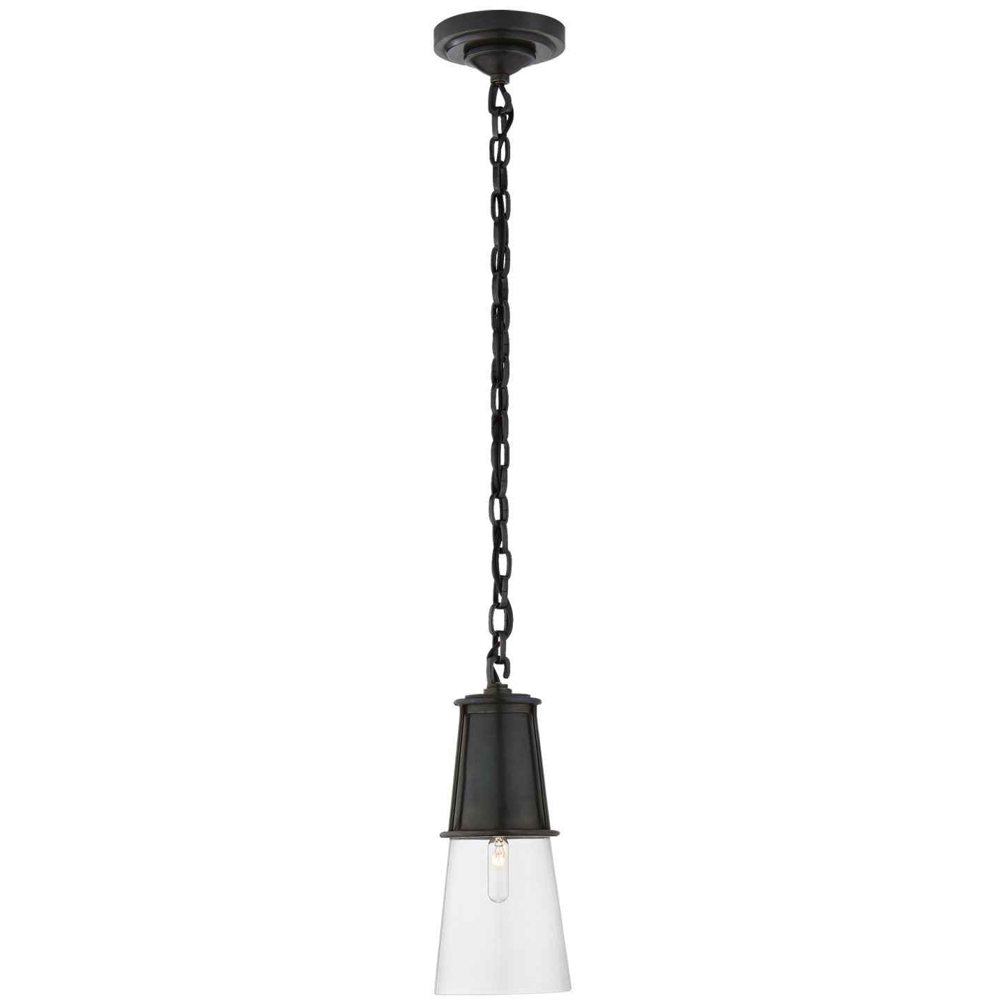Robinson Small Pendant - Bronze with Clear Glass