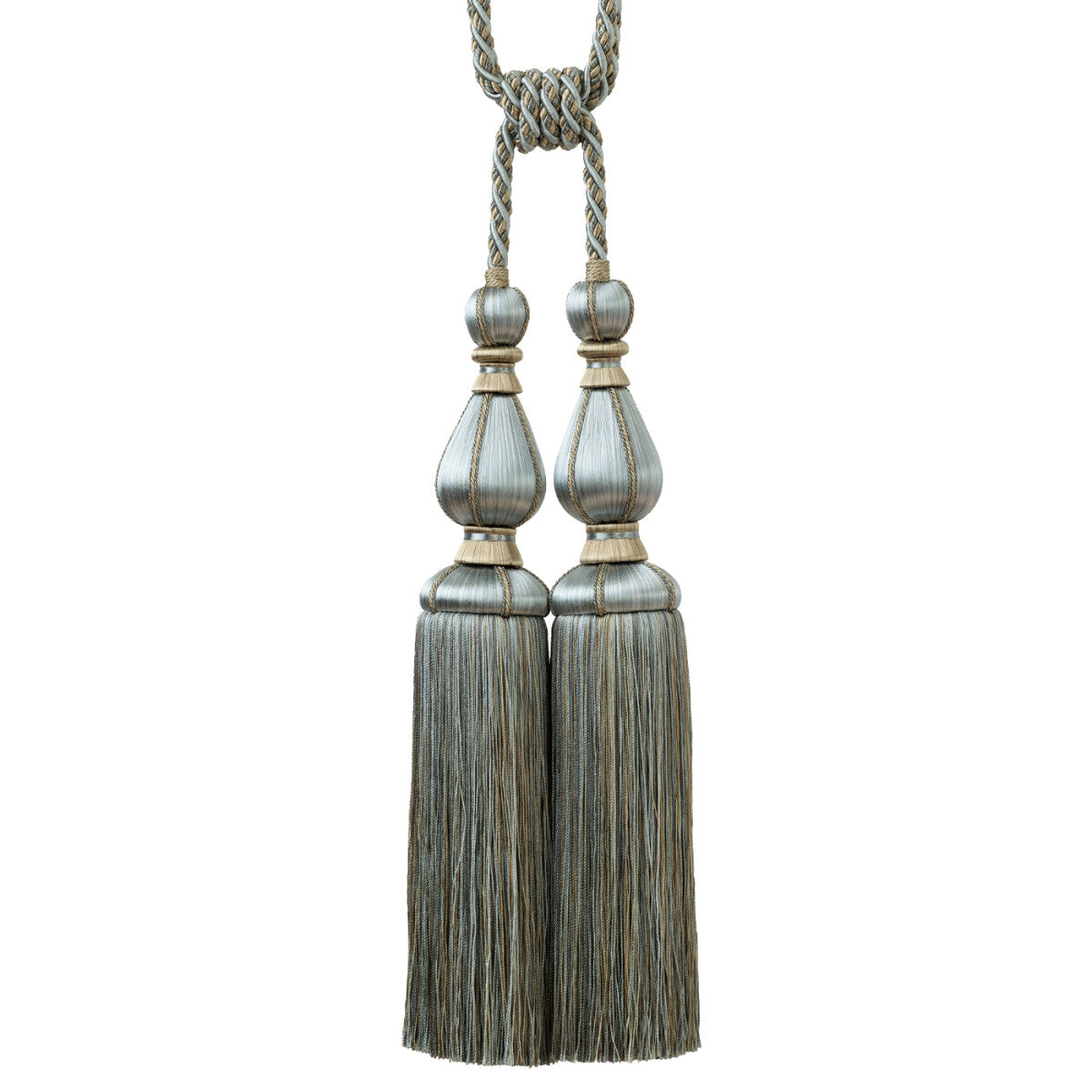 Katerina Double Tassel Tieback — Verdigris