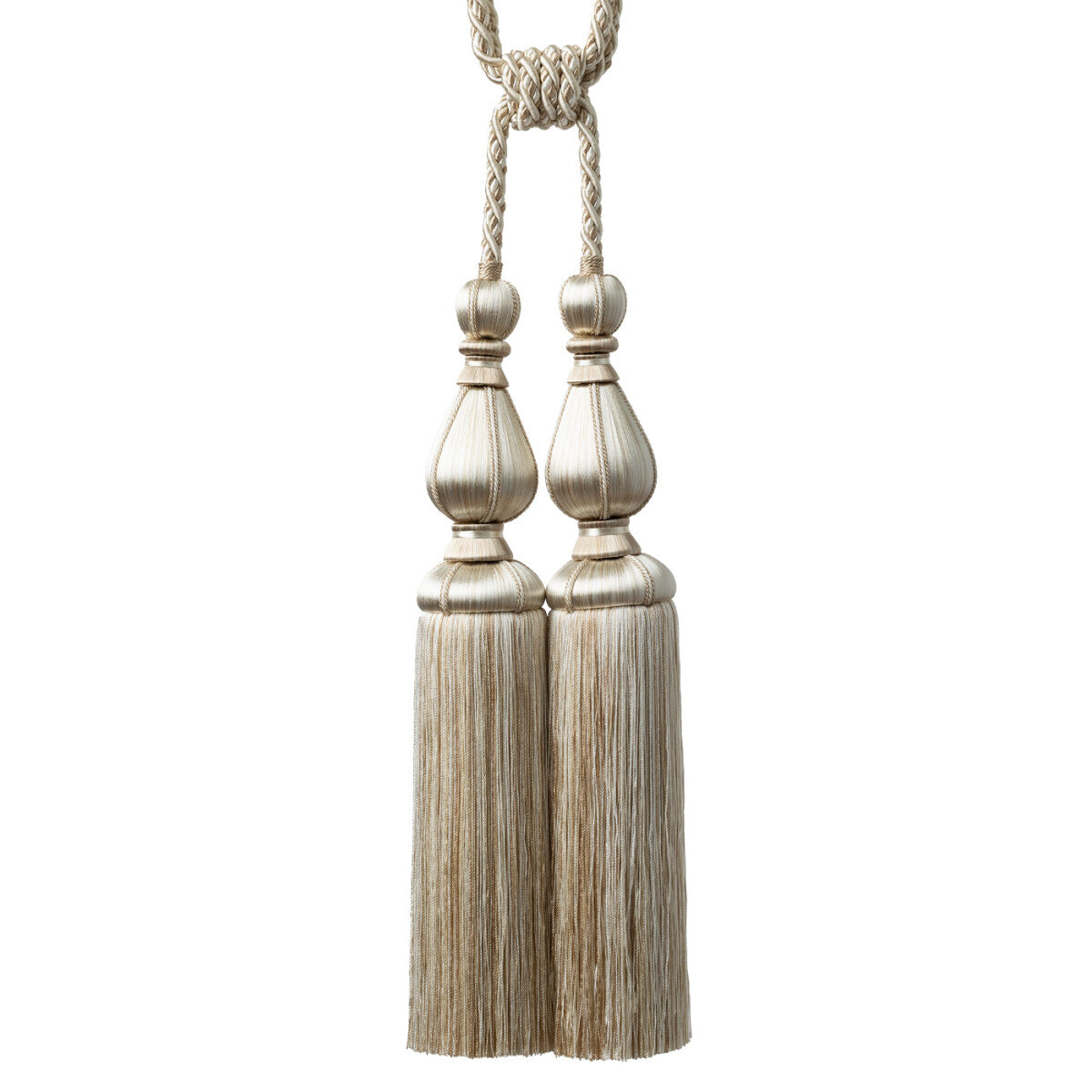 Katerina Double Tassel Tieback — Bisque